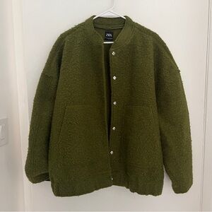 Zara green bomber jacket